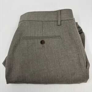 Banana Republic 33x29 Brown Wool Vitale Barberis Canonico Flannel Dress Pants